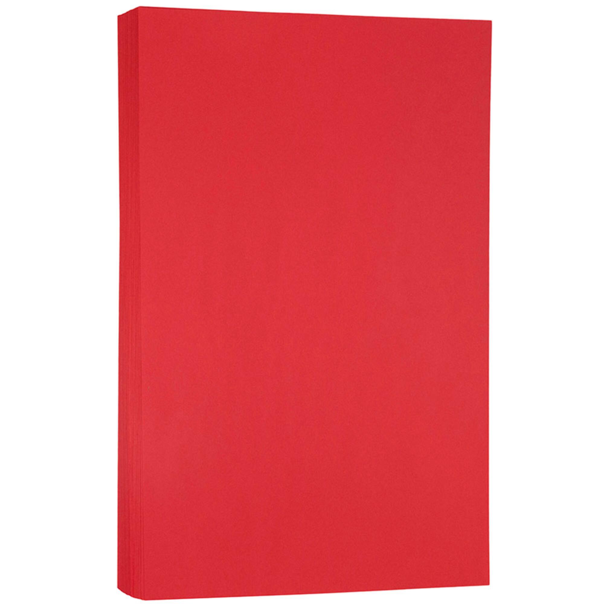 JAM Paper Red 8.5" x 14" 24lb. Recycled Paper Pack, 500 Sheets